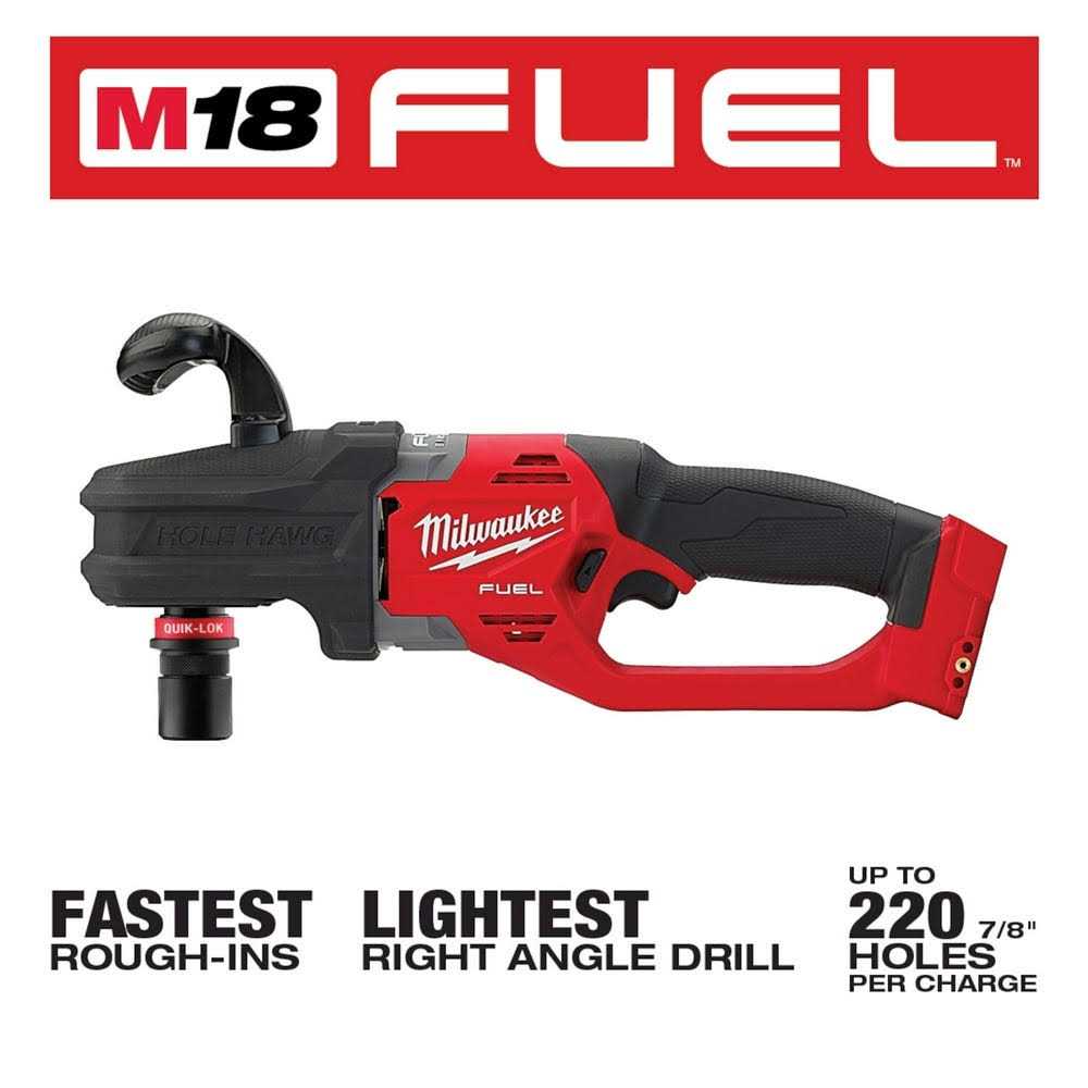 Milwaukee 2808-20 M18 FUEL Hole Hawg Right Angle Drill w/QUIK-Lok - Image 4