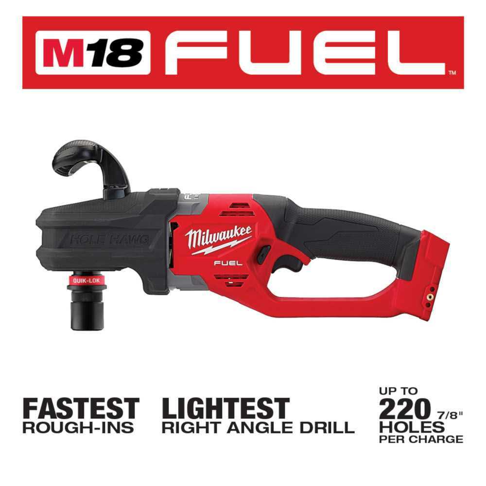 Milwaukee 2808-20 M18 FUEL Hole Hawg Right Angle Drill w/QUIK-Lok - Image 4