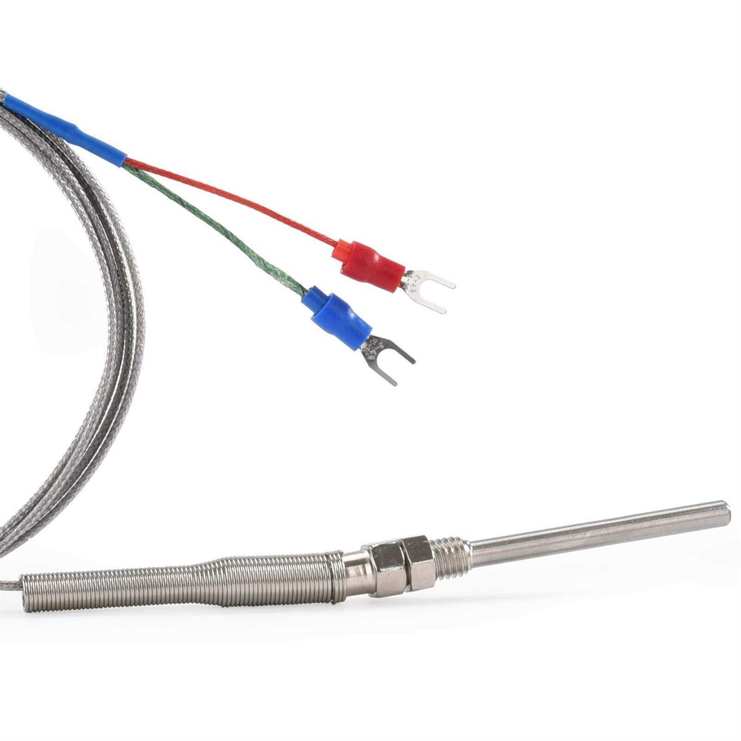 CGELE K-Type Thermocouple Temperature Sensors 0~600°C,2M/6.6Ft Wire Probe Length Two Wire Steel Probe Temperature Detector - Image 3