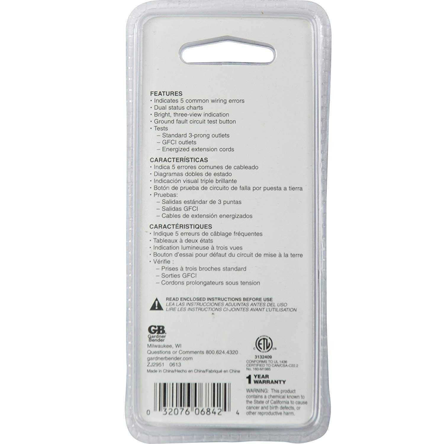 Gardner Bender GFI-3501 Tester - Image 4