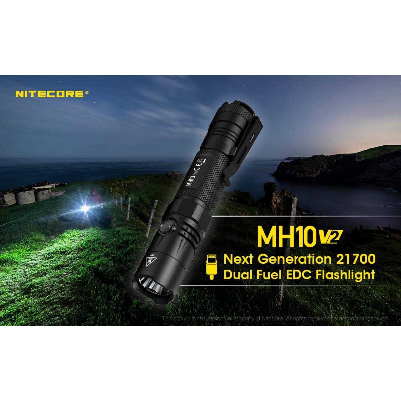 Nitecore MH10 V2 Rechargeable Flashlight 1200 - Image 3