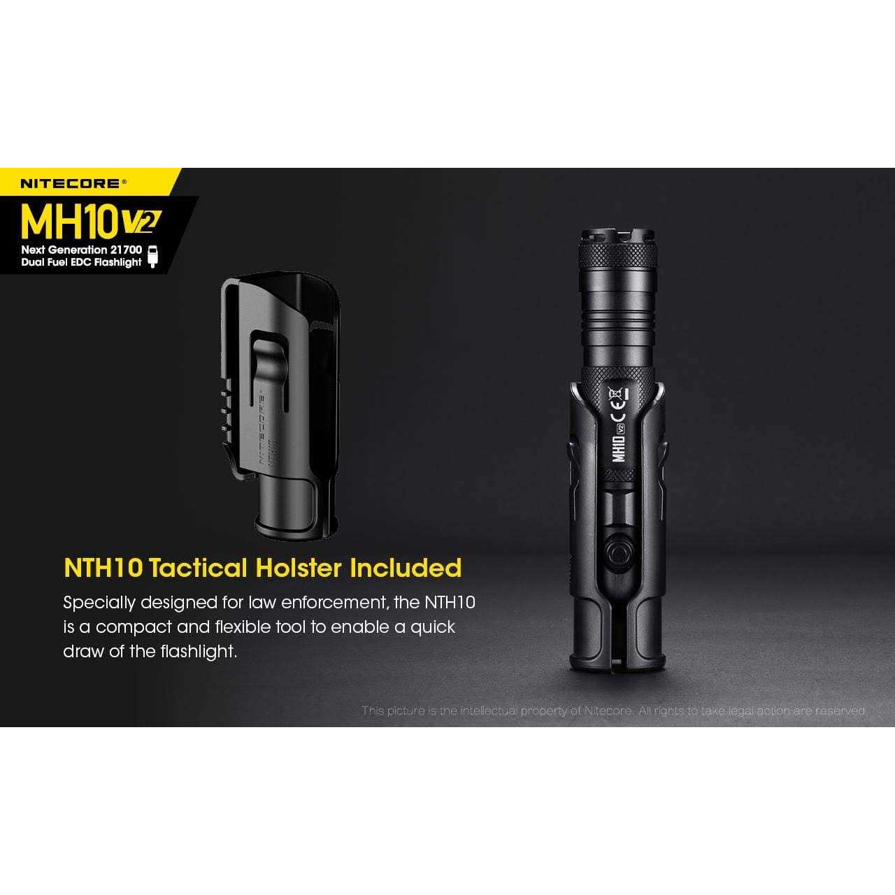 Nitecore MH10 V2 Rechargeable Flashlight 1200 - Image 4