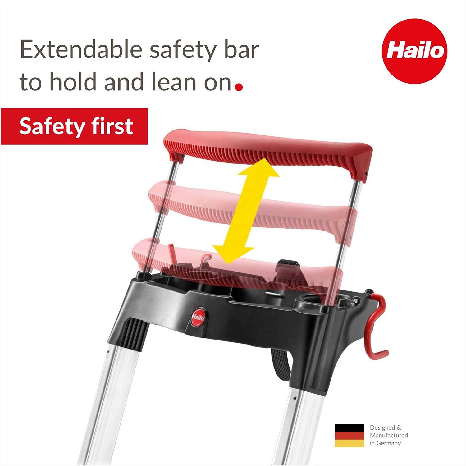 Hailo L100 pro 8 Step Aluminum Folding Step Ladder - Image 3