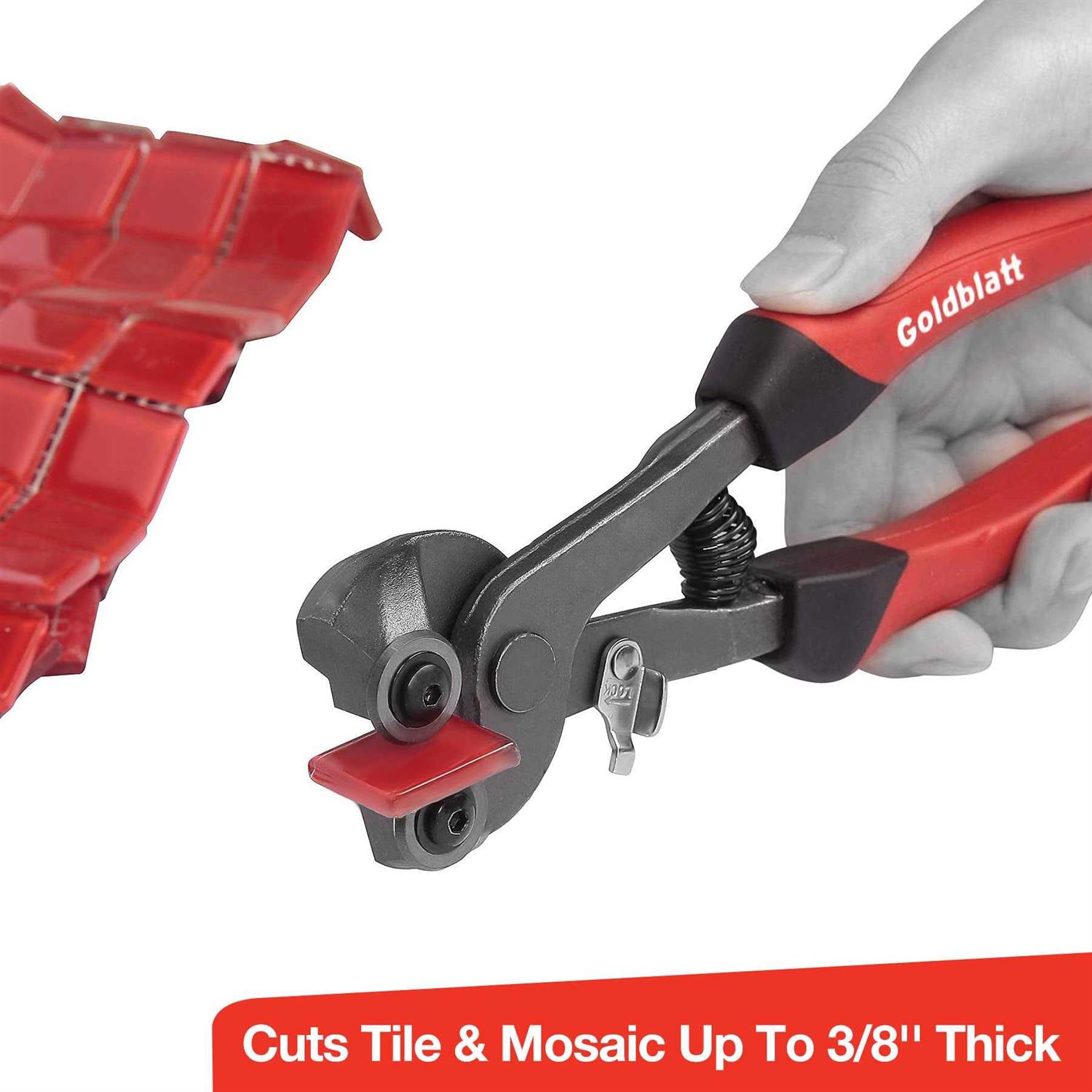 Goldblatt 2 Piece Glass Tile Nippers Set Heavy Duty Wheeled Glass Mosaic Nipper & Hd Ceramic Tile Nipper - Image 5