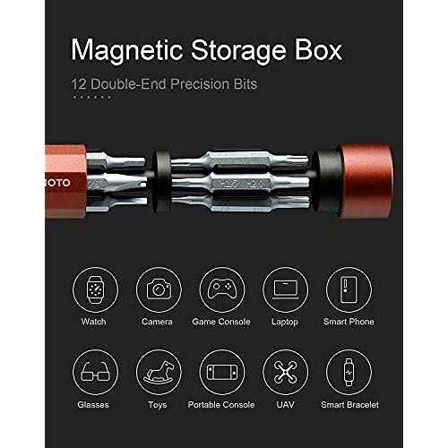 HOTO Precision Screwdriver Sets 24-in-1 Manual Screwdriver 24 pcs Tough S2 Steel Bits - Image 3