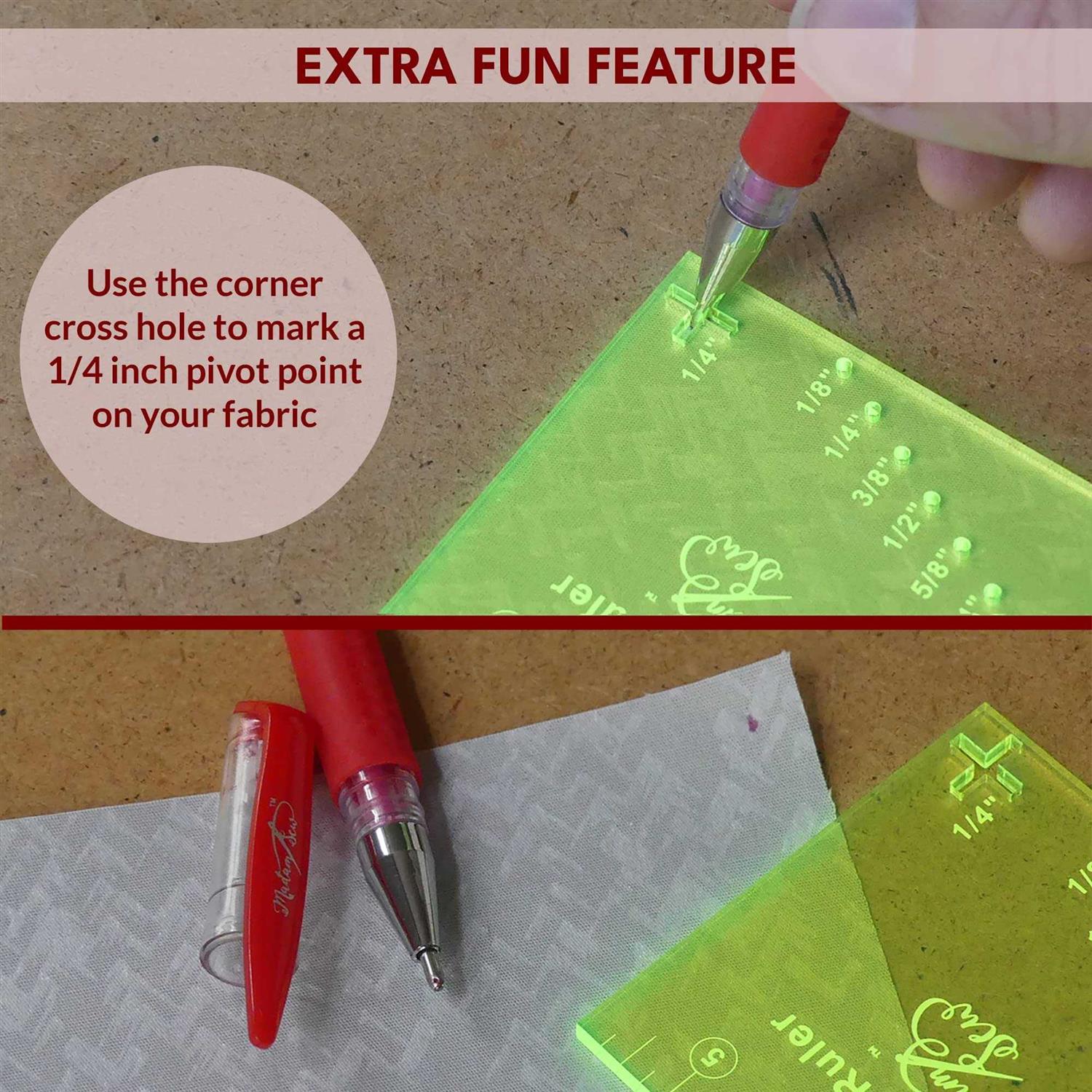 Madam Sew Seam Allowance Ruler and Magnetic Seam Guide for Sewing Machine - Image 5