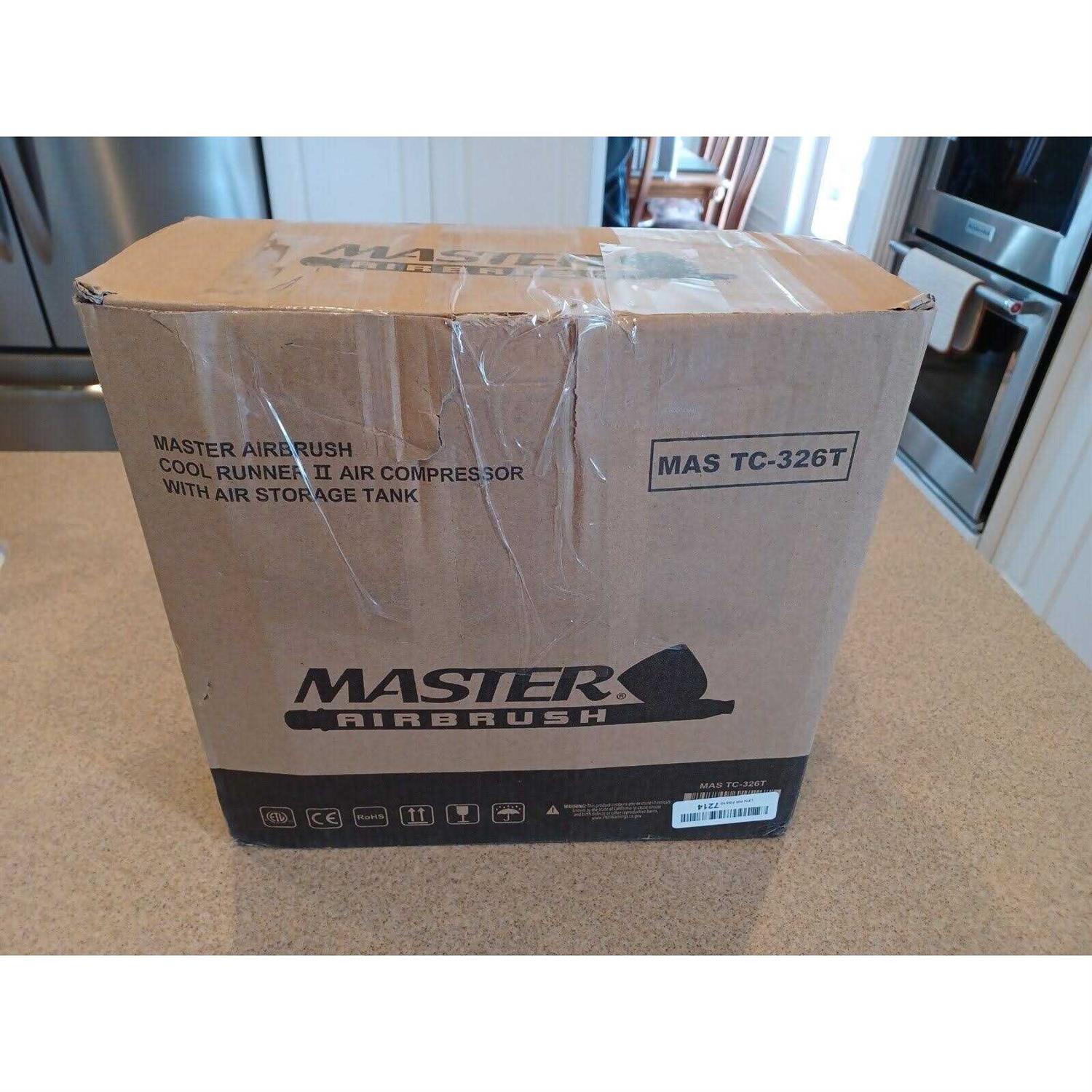 Master Airbrush 1/5 HP Cool Runner II Dual Fan Tank Air Compressor Kit Model TC-326T - Image 4