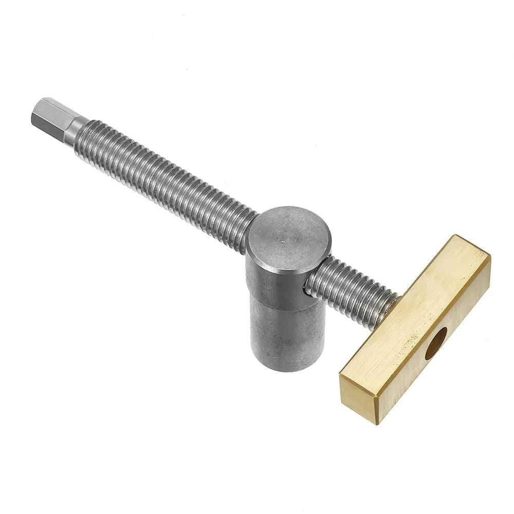 DDWT 2 Pack Bench Dog Clamp 3/4 Inch Dog Hole Clamp Woodworking Adjustable Workbench Stop Stainless Steel Brass - Image 4