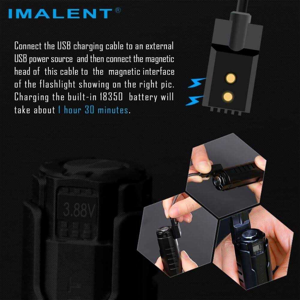 IMALENT LD70 EDC Flashlight LED Rechargeable Torch Powerful Flashlight 4000 Lumens with Cree XHP70.2 LED - Image 5