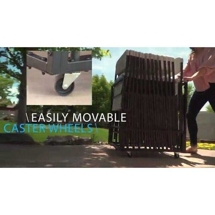 Lifetime 80279 Rolling Residential Chair Cart Black - Image 3