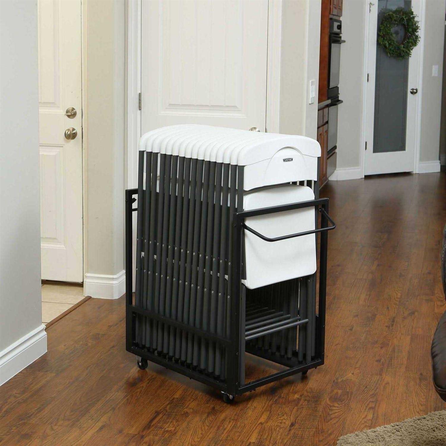 Lifetime 80279 Rolling Residential Chair Cart Black - Image 4