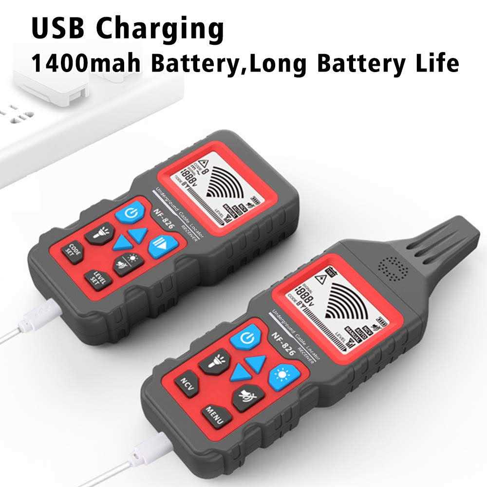 Noyafa NF-826 Underground Cable Locator Pipeline Detector Wire Tracker Cable - Image 4