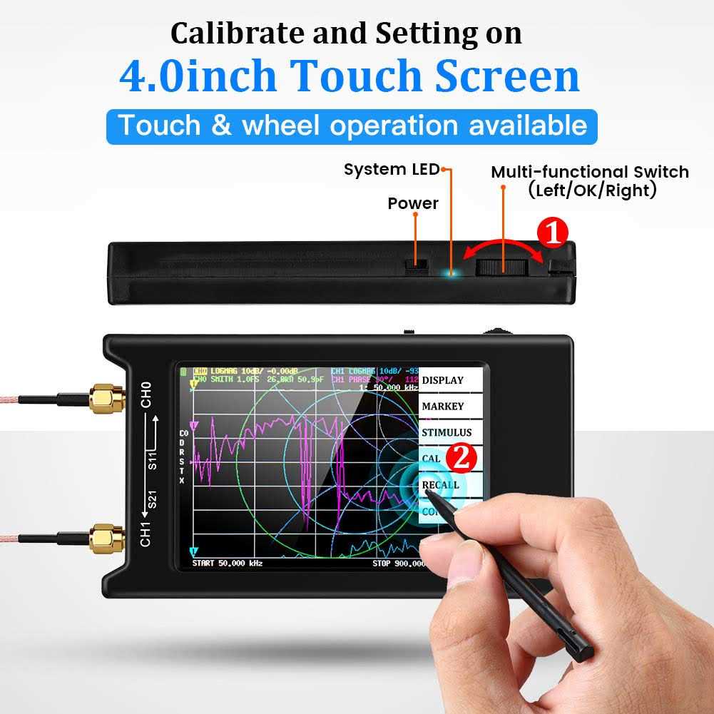 Upgraded NanoVNA-H4 Vector Network Analyzer SeeSii Latest V4.3/4.2 10KHz-1.5GHz HF VHF UHF 4 Touch Screen Antenna Analyzer Measures S Parameters - Image 5