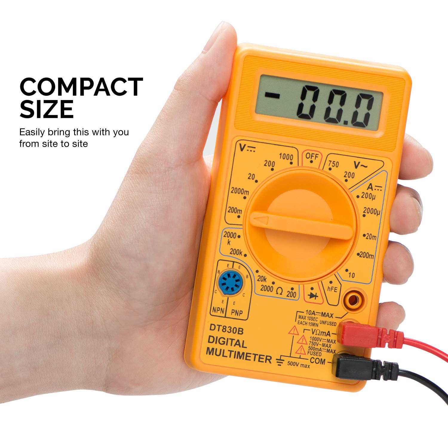 Neiko 40508 Digital Multimeter Diode and Transistor Tester AC/DC Volt Test - Image 4