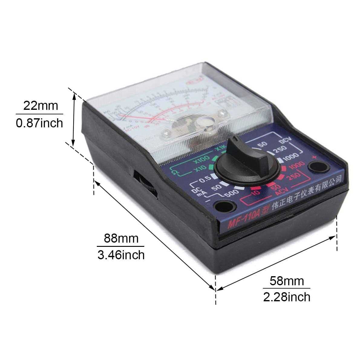 ChgImposs Analog Multimeter Electric AC/DC Current OHM Decibels Voltage Voltmeter Ammeter with Test Leads - Image 3