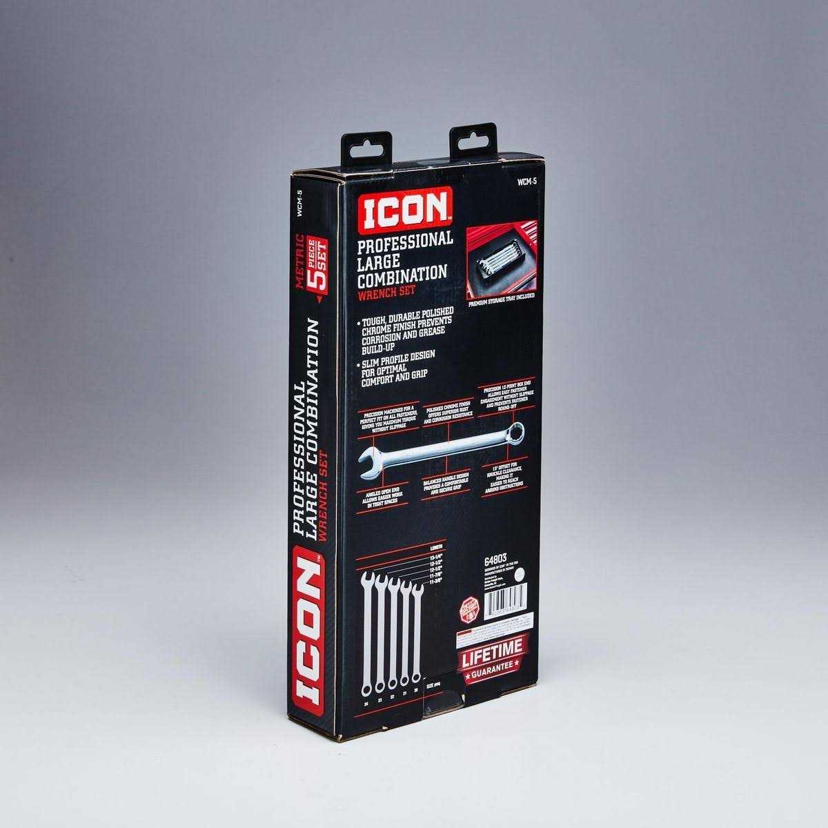 Icon Metric Professional Large Combination Wrench Set - Image 3