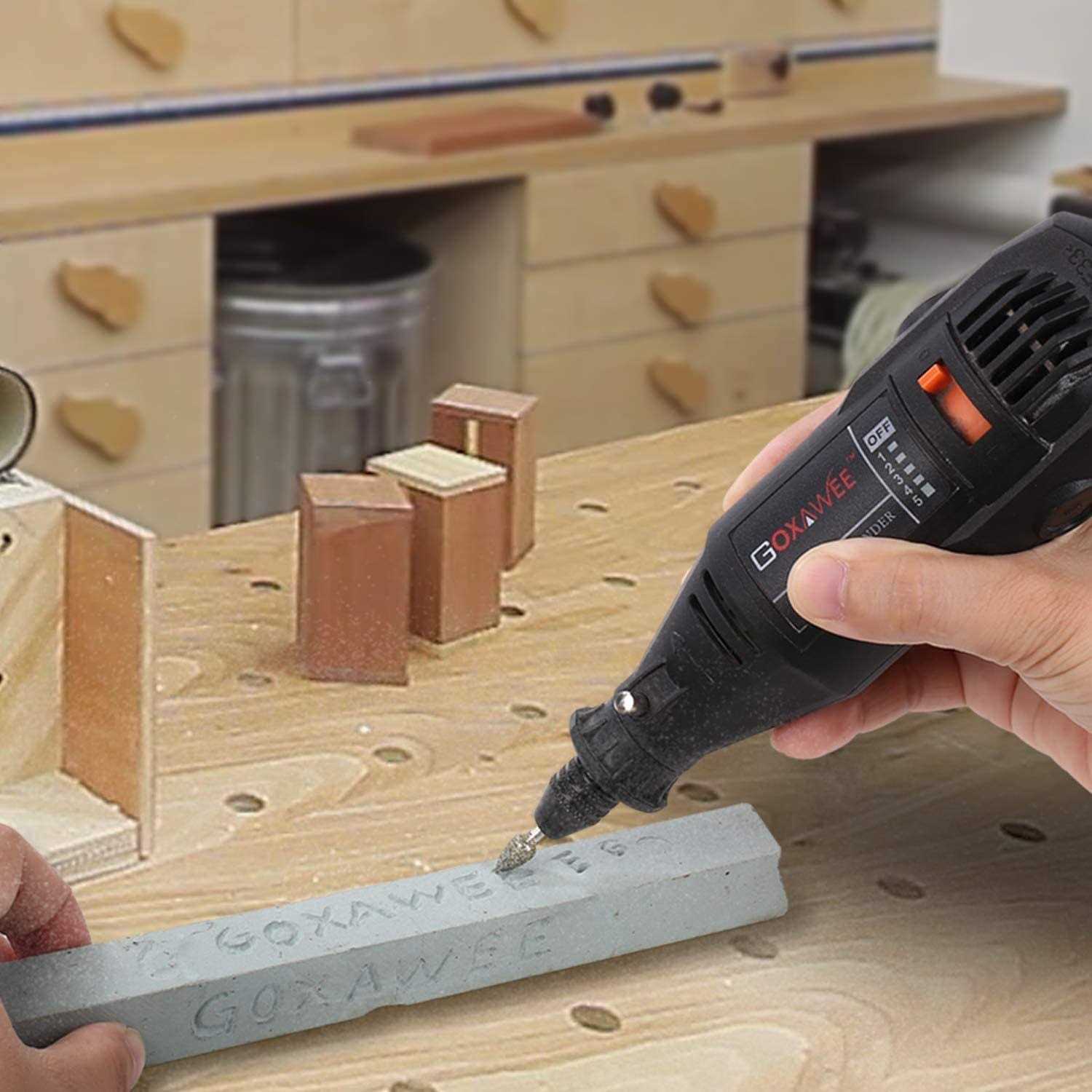 GOXAWEE Rotary Tool Kit with MultiPro Keyless Chuck and Flex Shaft - Image 3