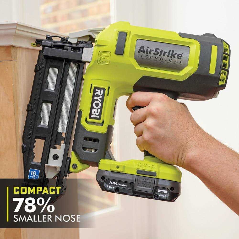 RYOBI ONE+ 18V 16-Gauge Cordless AirStrike Finish Nailer with Cordless Jig Saw - Image 3