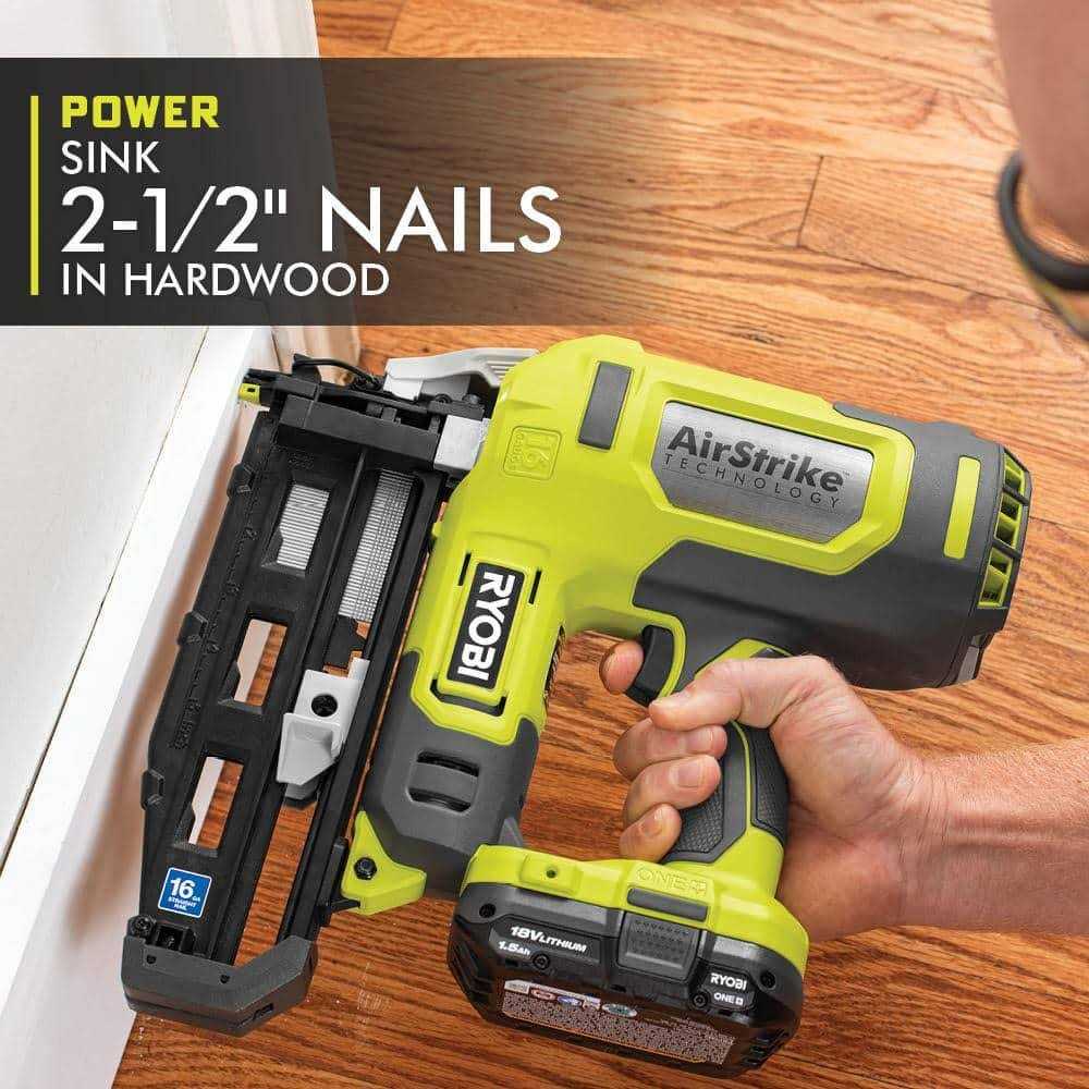 RYOBI ONE+ 18V 16-Gauge Cordless AirStrike Finish Nailer with Cordless Jig Saw - Image 4