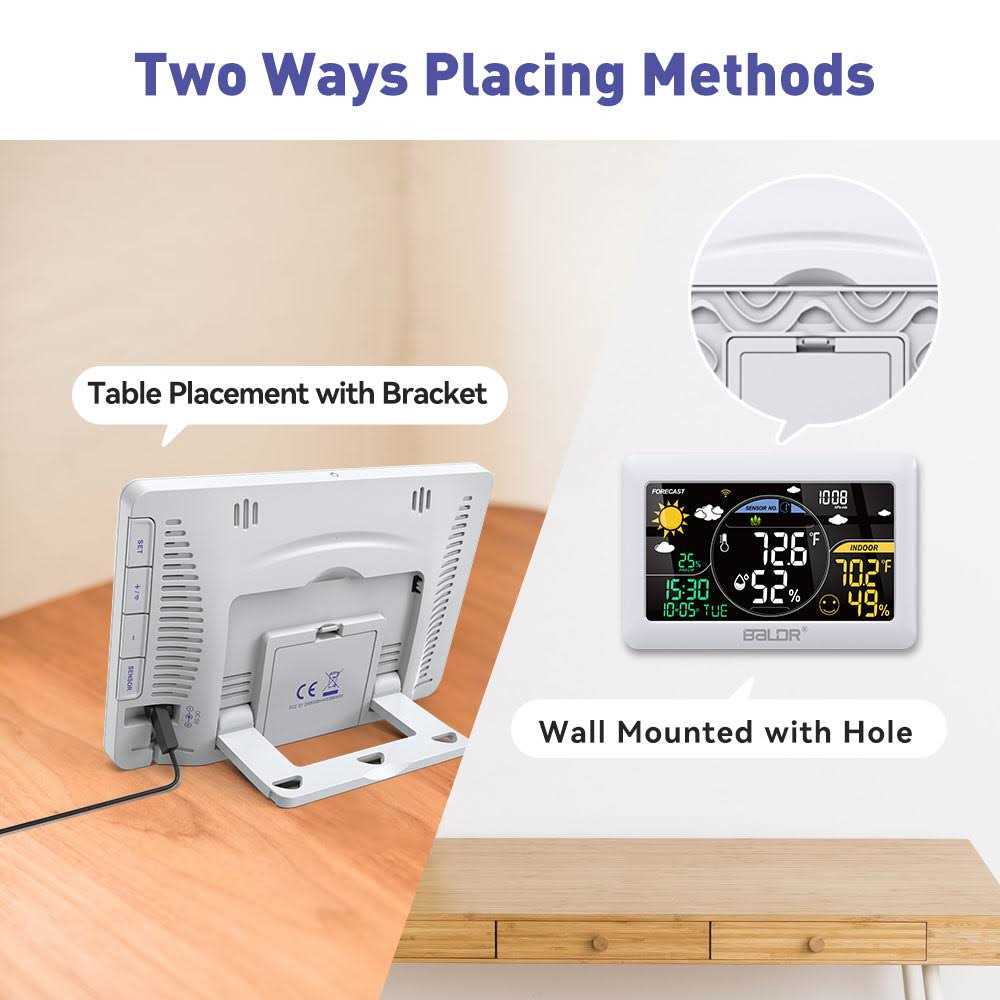 BALDR WiFi Weather Station, Smart Wireless Indoor Outdoor Thermometer with App and Online Real-time Forecast - Image 3