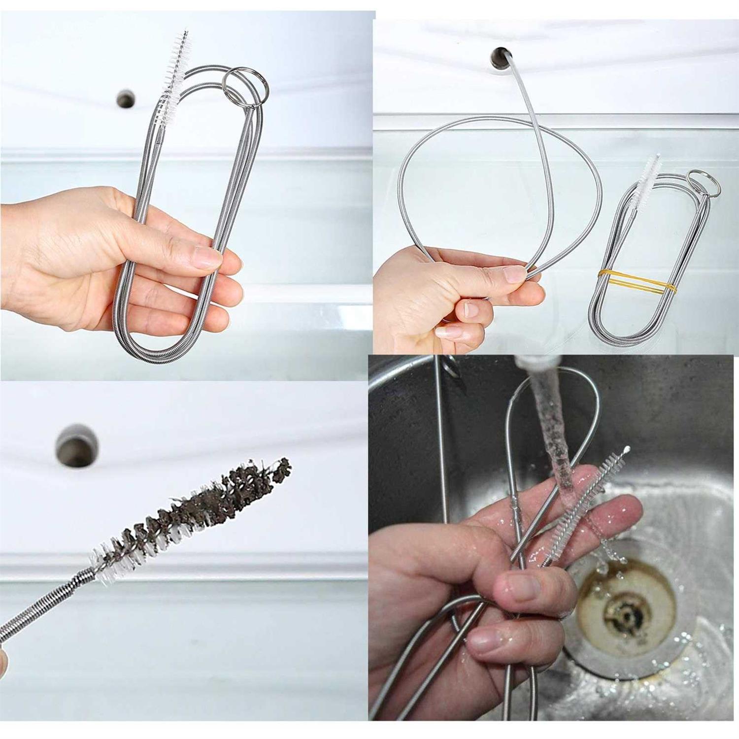 Iceyli 2 Pack 60 Inch Long Flexible Tube Cleaning Brush, Stainless Steel and Nylon Bristles - Image 4