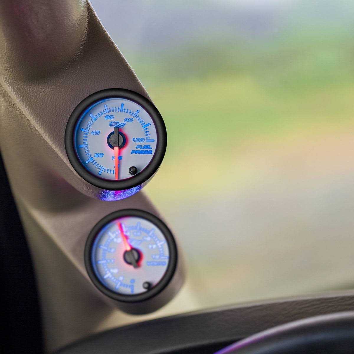 GlowShift 7 Color 100 PSI Pressure Gauge Kit Includes Electronic Sensor - Image 4