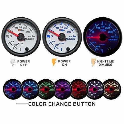 GlowShift 7 Color 100 PSI Pressure Gauge Kit Includes Electronic Sensor - Image 5