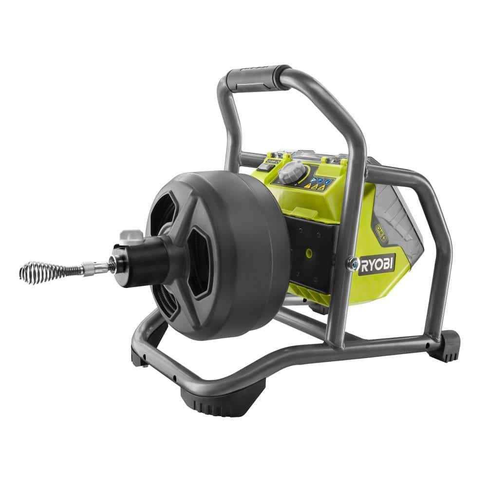 Ryobi ONE+ 18V Hybrid Drain Auger Kit with 50 ft. Cable, 2.0 Ah Battery, 18V Charger and Cutter Tips - Image 5
