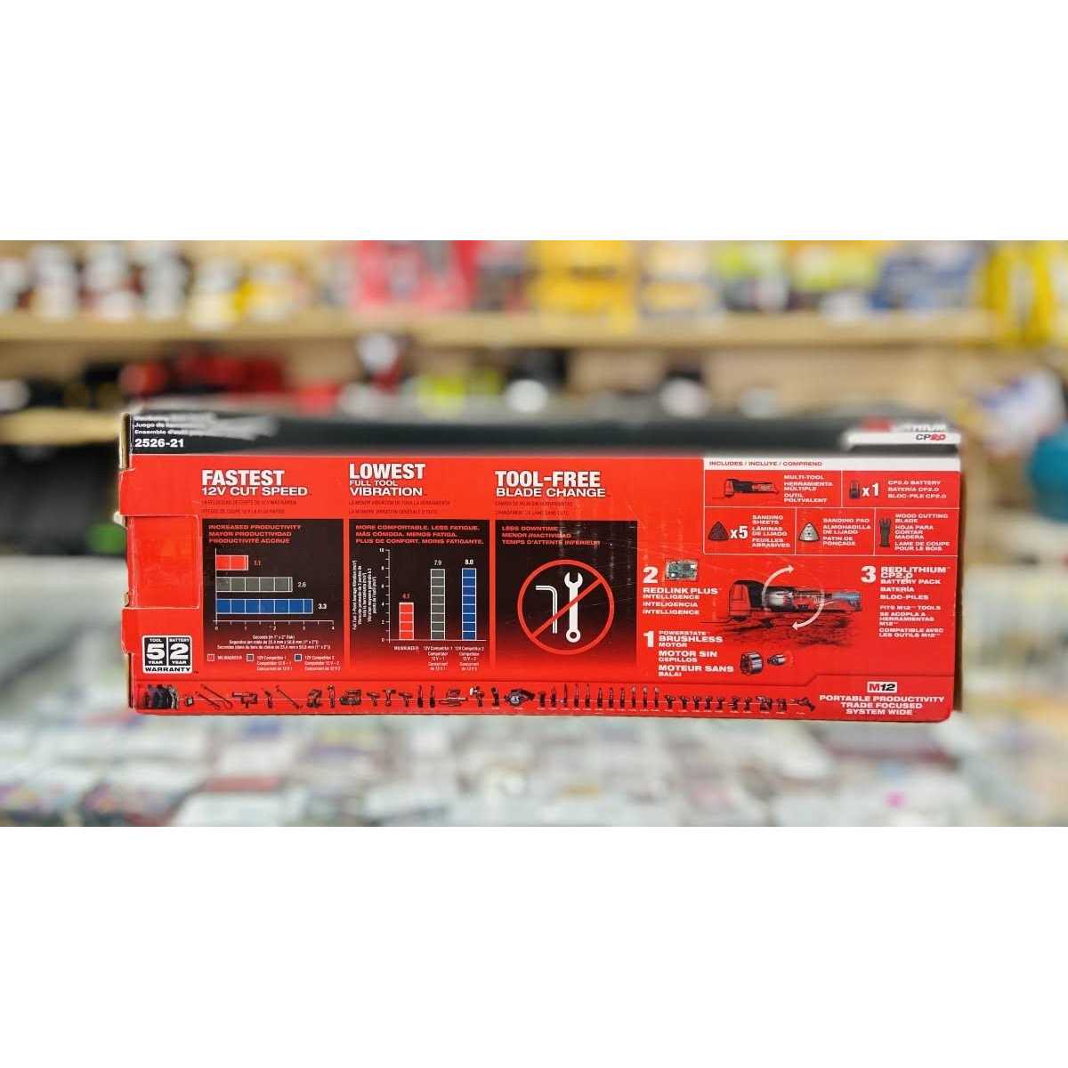 Milwaukee 2526-21 M12 FUEL 12V Multi-Tool w/ 2.0 Ah Battery - Image 3