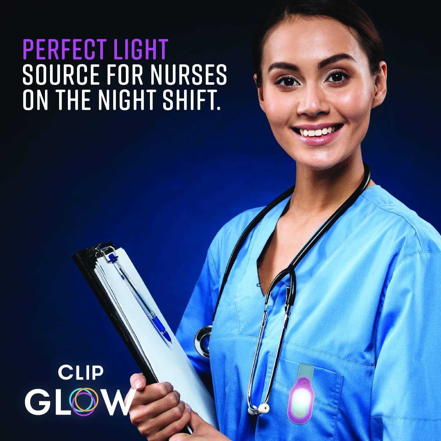 Lightsflo Clipglow Rechargeable Night Light Nurse Nightshift Hands Free Lightweight Emergency Flashlight For Walking Running Pets Outdoors - Image 3