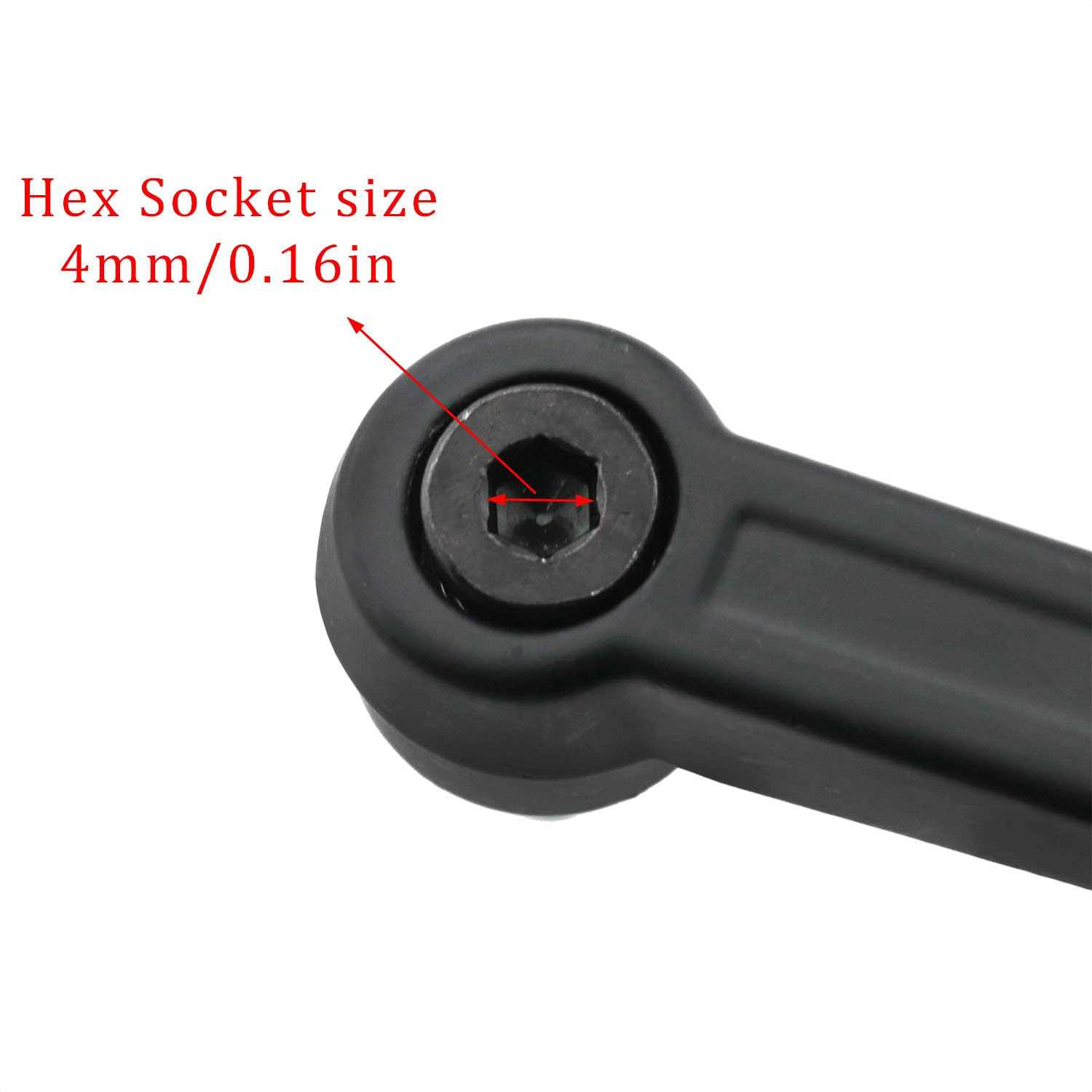 Mutai Clamping Lever M8 Thread Push Button Ratchet Lever Adjustable Locking Handle with Male Threaded Stud - Image 4