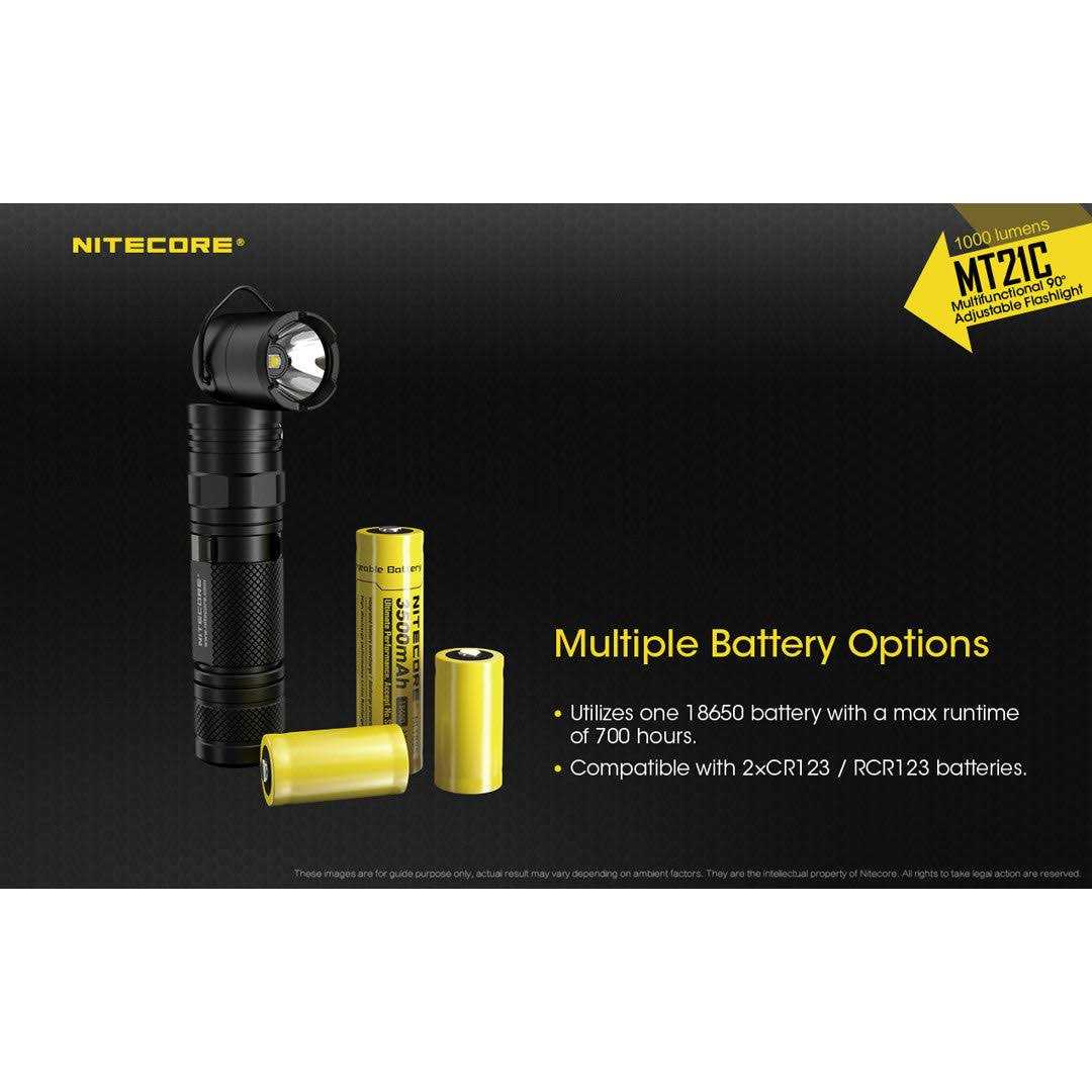 Nitecore MT21C 1000 Lumen 90 Degree Adjustable Flashlight - Image 3