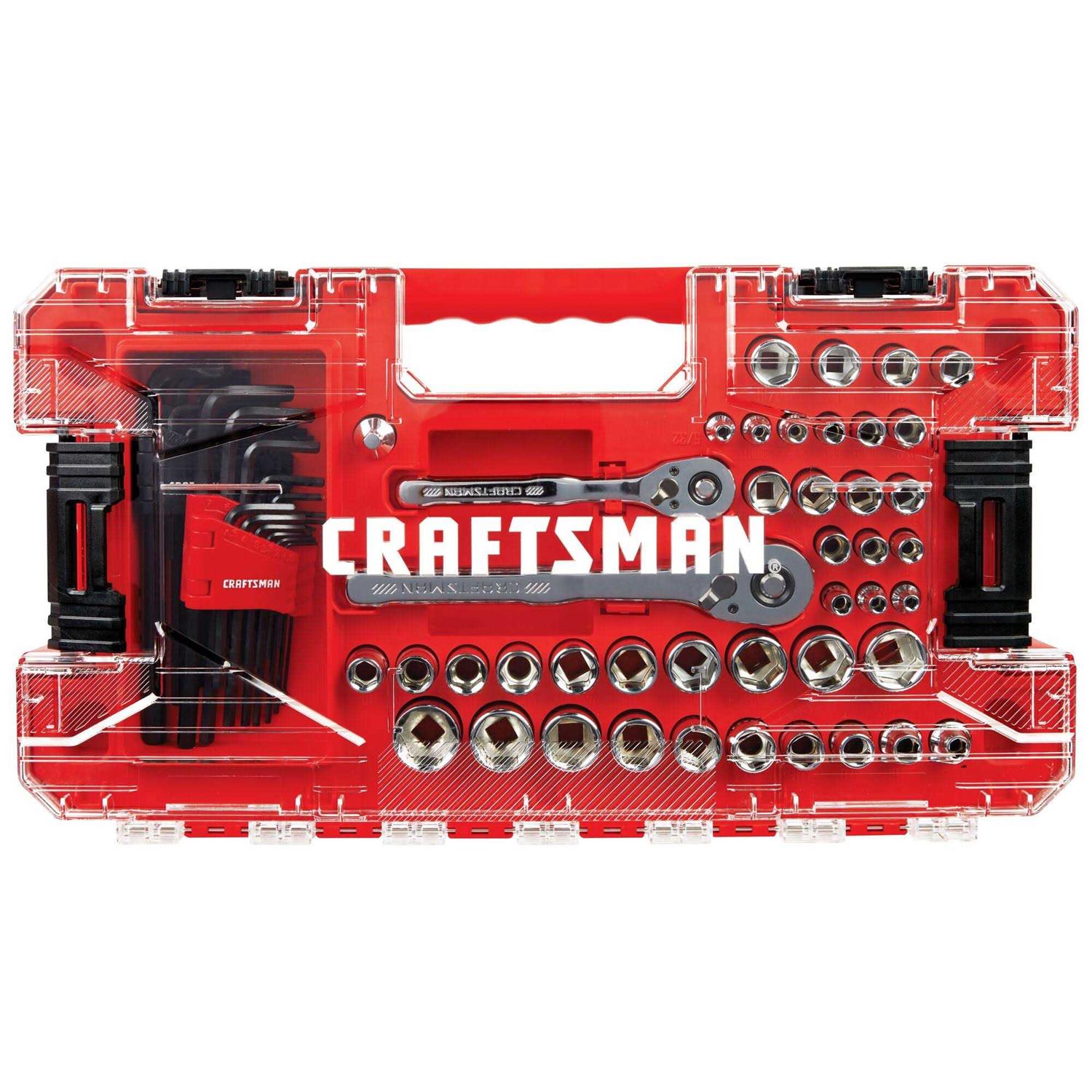 Craftsman 71-Piece Standard and Metric Polished Chrome Mechanics Tool Set with Hard Case - Image 4