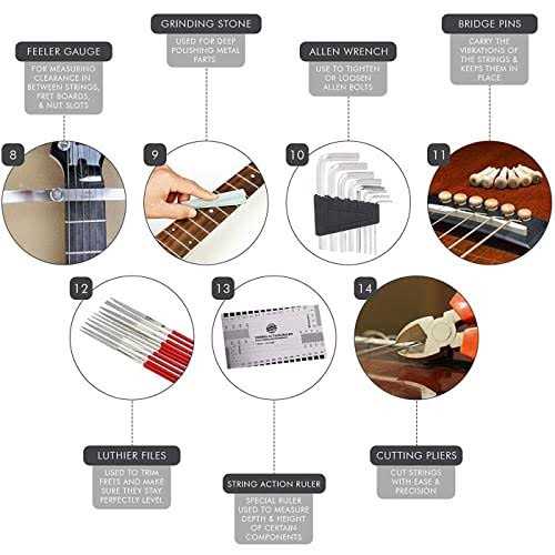 Guitar Repair Kit Set 72 Piece Professional Guitar Repair Kit Including Guitar Strings - Image 3