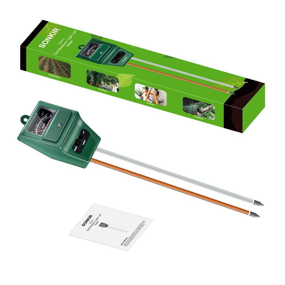 Sonkir Soil pH Meter MS02 3-in-1 Soil Moisture/Light/pH Tester Gardening Tool Kits for Plant Care - Image 4