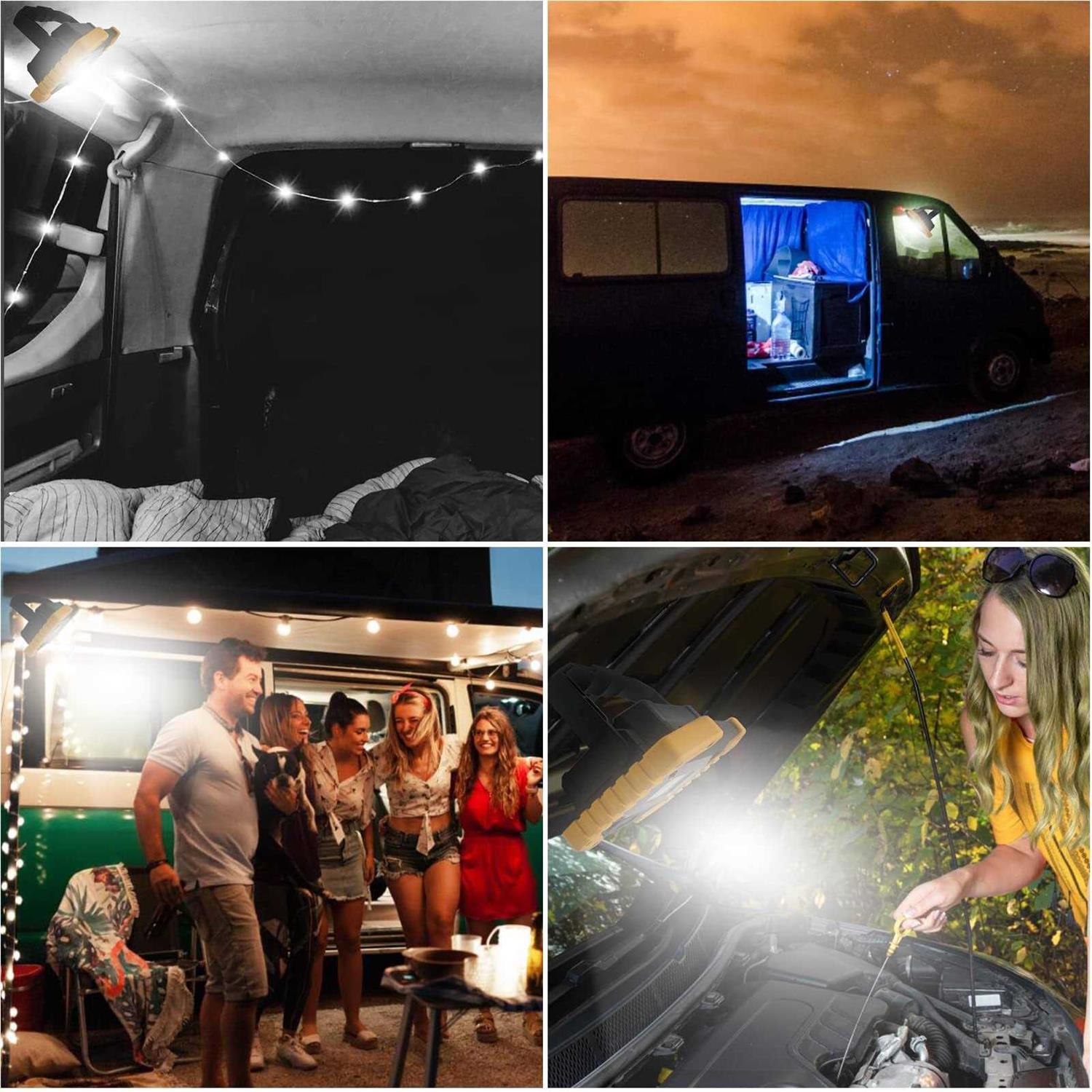 LED Work Light OTYTY Rechargeable Work Light Portable Flood Lights Magnetic LED Light for Outdoor Camping Hiking Emergency Car Repairing Job Site - Image 5