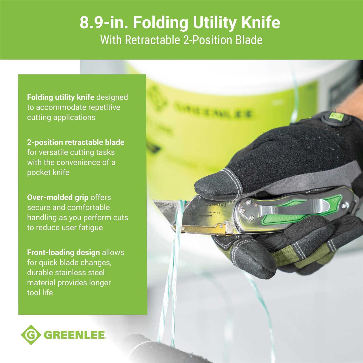 Greenlee 0652-22 Folding Utility Knife - Image 4