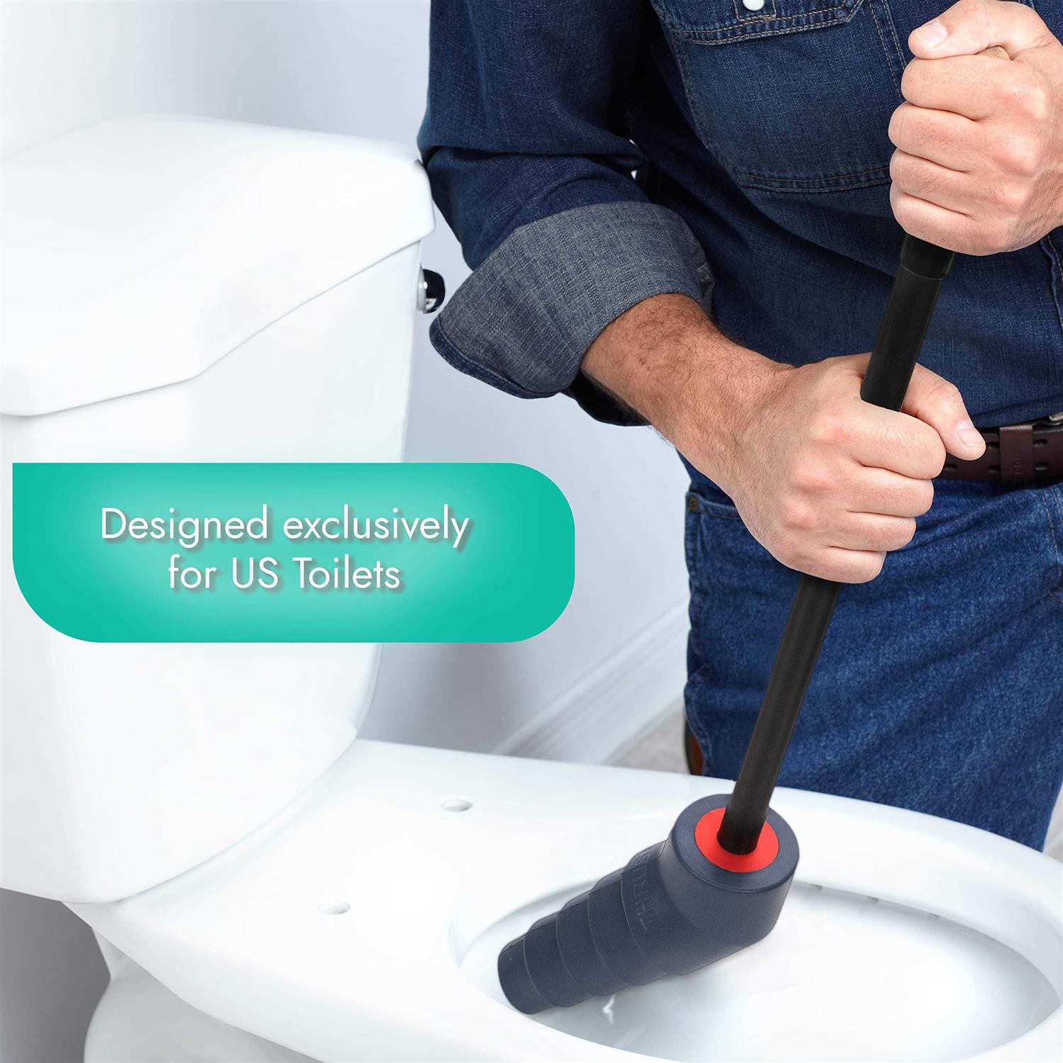 THRUSTER Toilet Plunger for US Siphonic Toilets Applies Hydraulic Pressure to Unclog The Most Persistent Blockages - Image 5