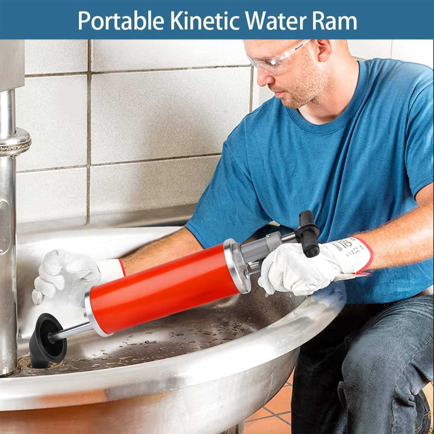 Olpchee Portable High Pressure Kinetic Toilet Plunger Air Drain Blaster Pump for Bath Toilets Bathroom Shower Kitchen Clogged Pipe - Image 5