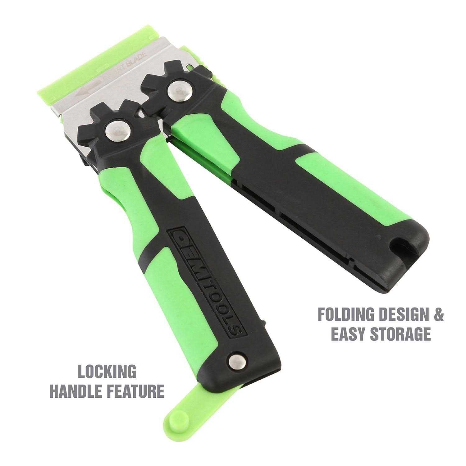 OEMTOOLS 26502 Folding Safety Scraper w/ 5 Plastic + 5 Steel Blades - Image 3