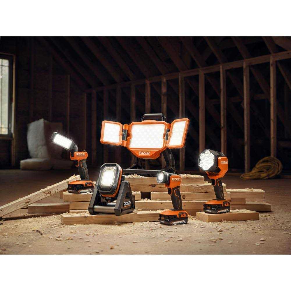 RIDGID 18V Cordless Hybrid LED Panel Light - Image 4