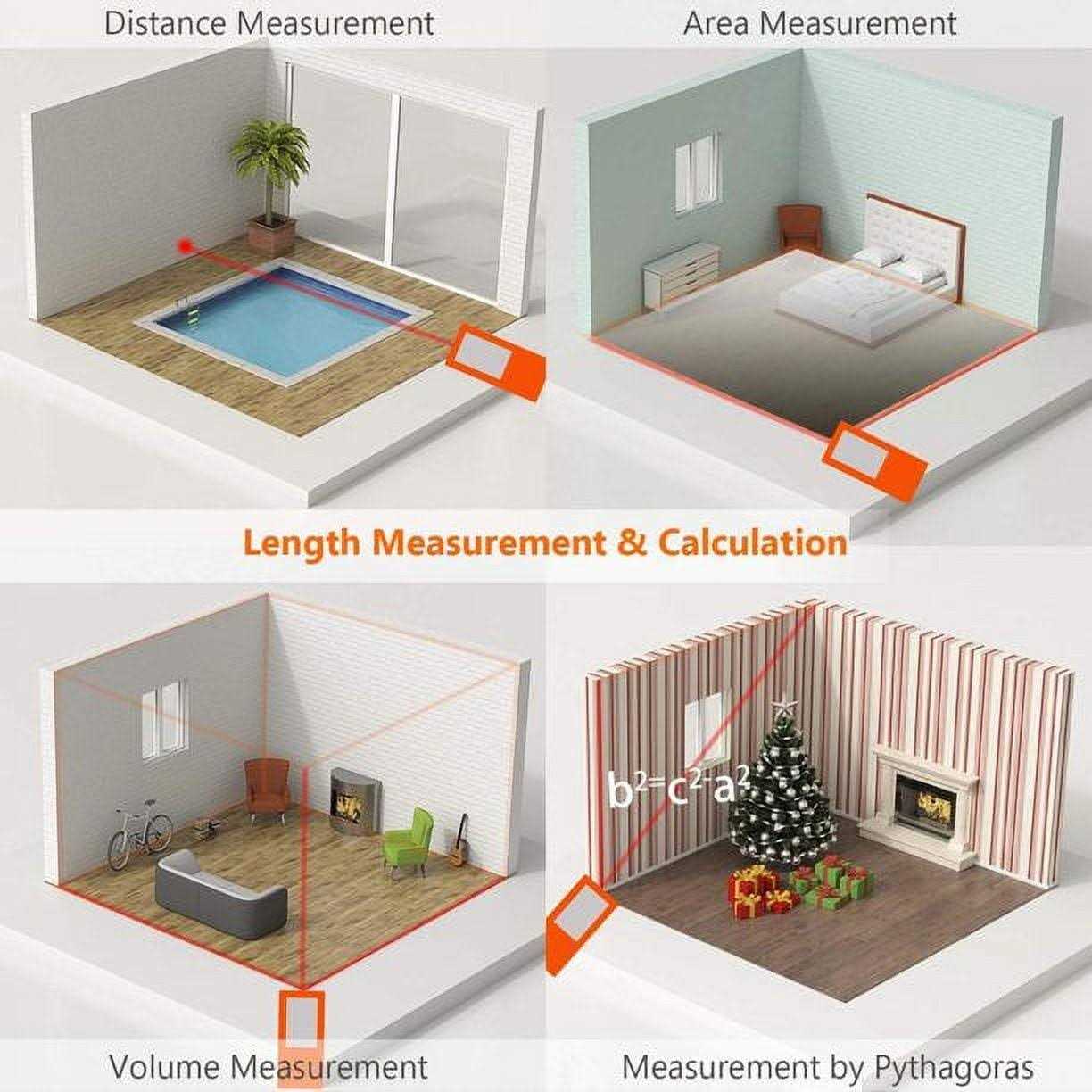 Tacklife Classic Laser Measure 196Ft M/In/Ft Mute Laser Distance Meter - Image 4