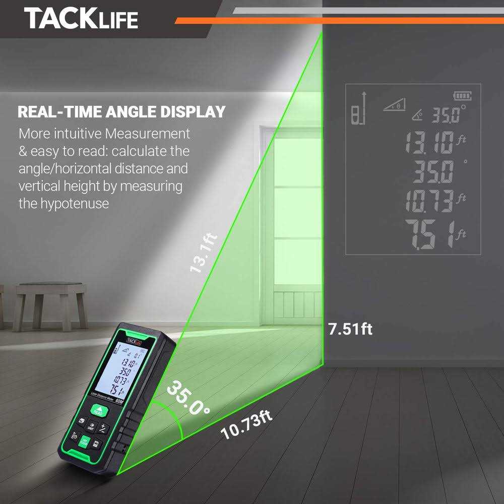 Tacklife Classic Laser Measure 196Ft M/In/Ft Mute Laser Distance Meter - Image 5