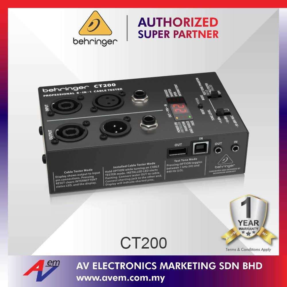 Behringer CT200 Microprocessor-Controlled 8-in-1 Cable Tester - Image 4
