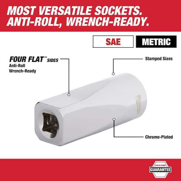 Milwaukee 1/4 in. and 3/8 in. Drive Ratchet/Socket Trays w/1/4 in. Drive SAE/Metric Ratchet/Socket Mechanics Tool Set - Image 3