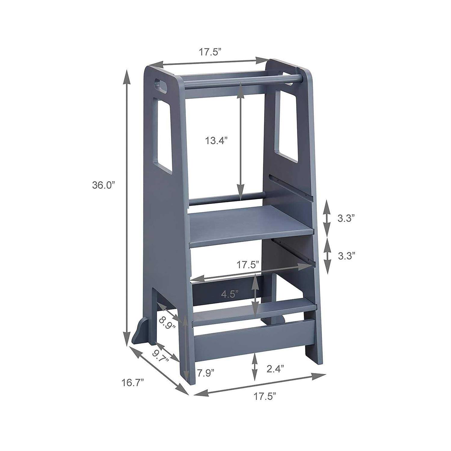homye Kid's Wooden Kitchen Step Stool - Image 3