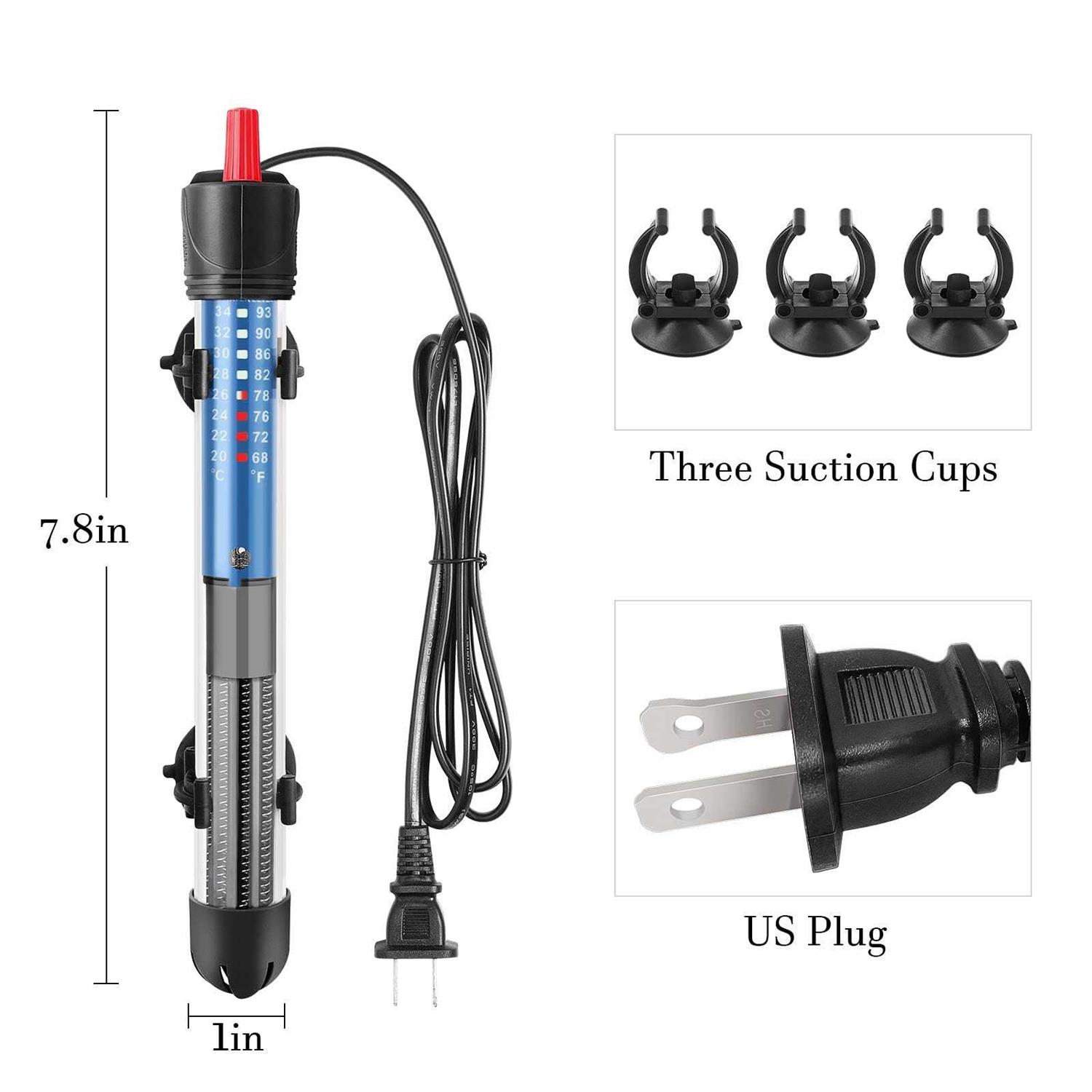 Hitop-Fish Hitop 50W/100W/300W Adjustable Aquarium Heater - Image 4
