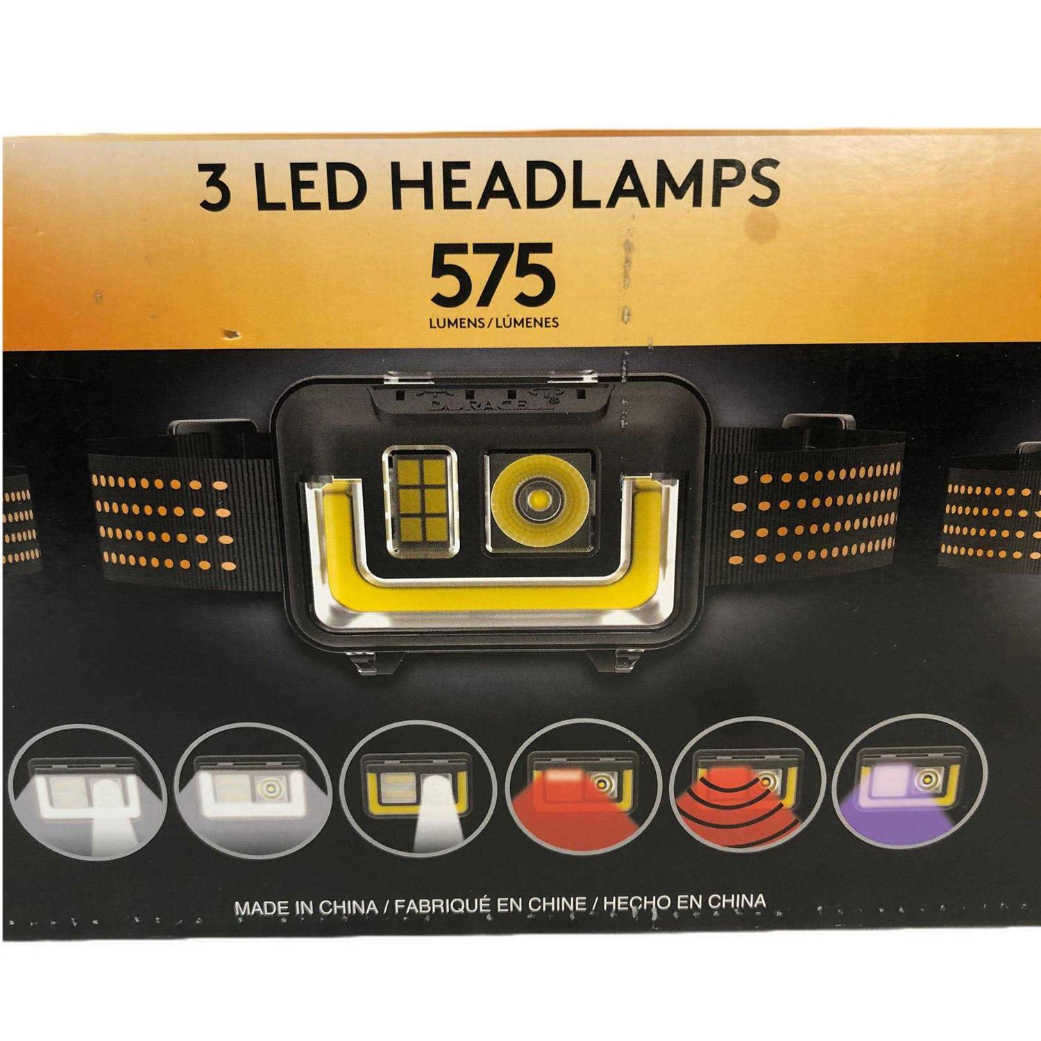 Duracell 575 Lumens COB Headlamp 3 Pack - Image 4