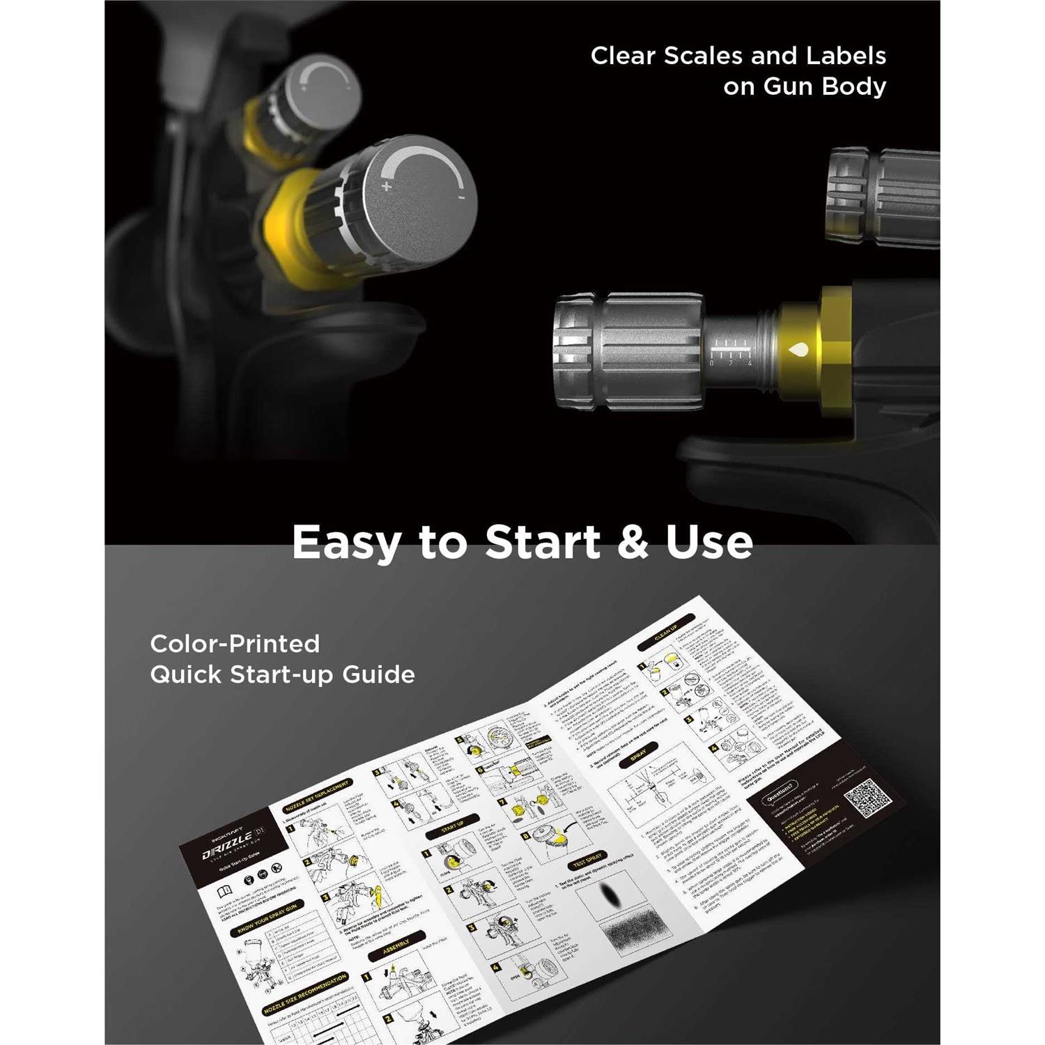 InoKraft D1-LVLP Spray Gun Premium Kit for Cars & House DIY Painting - Image 5