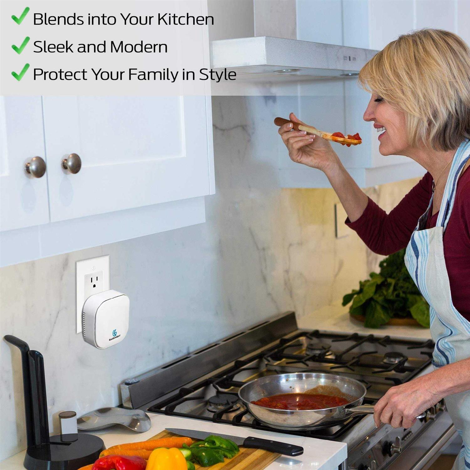 GasKnight Natural Gas Detector and Propane Detector. Alarm Monitor for Home, Kitchen, Camper, Trailer or RV. Plug-in Leak Sensor - Image 5